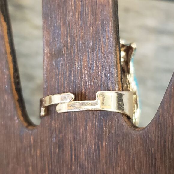 STATEMENT Necklace Ring Bracelet Earrings Set Dramatic Costume Jewelry Prom - Picture 9 of 12